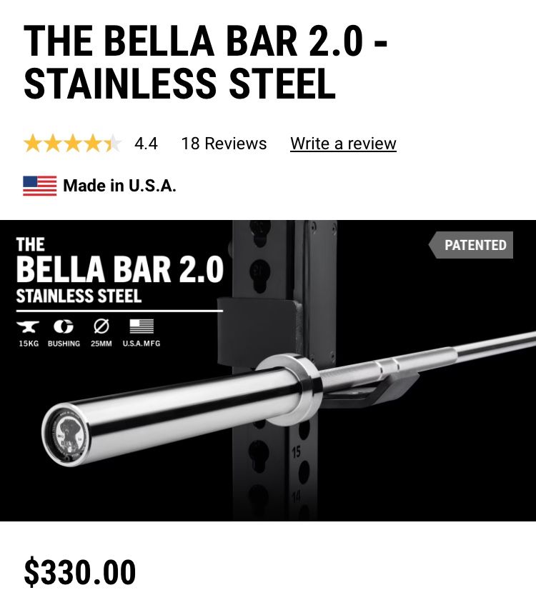 Rogue Bella Stainless Steel Barbell 2.0