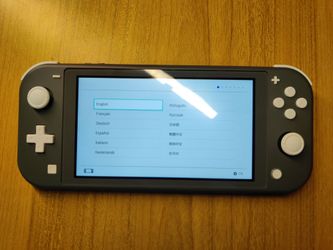 Nintendo switch lite (Gray) formated W/ original box & charger, carrying case, 64 micro SD +3 games!