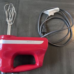 KitchenAid 3-Speed Hand Mixer – Red