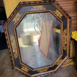 Vintage Mirror w Patina Good For Halloween 