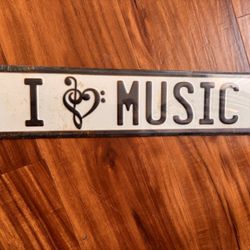 I love Music Street sign decor - Retro wall art