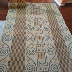 Outdoor Indoor Area Rug, 7 Ft X 5 Ft, Clean