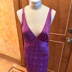 Yigal Azrouel Magenta Satin Dress