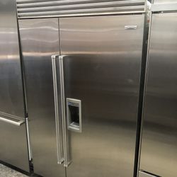 Sub Zero 48” Stainless Steel Built In Side By Side Refrigerator 