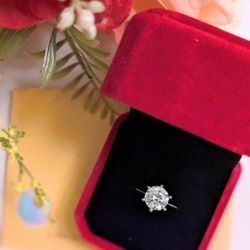 2CT Moissanite Diamond Alternative "Tiffany Style" Engagement Ring, Size 5 And 6.5