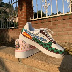 Custom Demon Slayer themed shoes