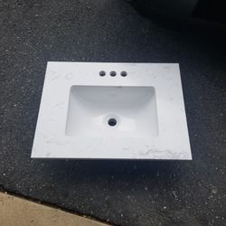 2 Like New Quartz Sinks 25x19 