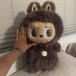 Large Labubu The Monsters Plush Doll – Brown Collectible