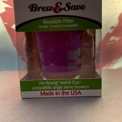 Brew  & Save Reusable Filter For Keurig And K-cup