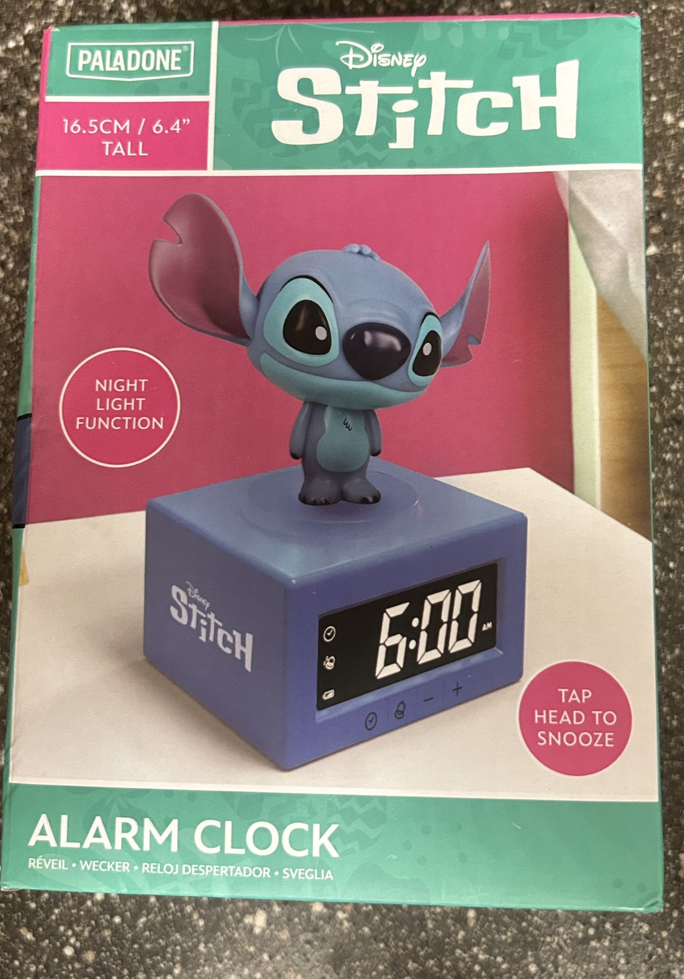 Disney Stitch alarm clock night light
