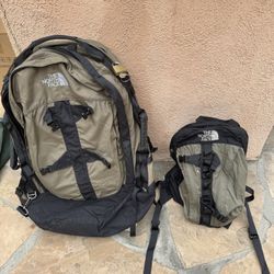  Northface Backpacking Back Pack With Small Pack As Well 
