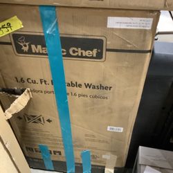 Magic Chef 1.6 cu. ft. Portable, Compact Top Load Washer in Silver