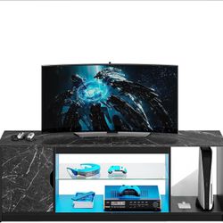 🛑Assembled🛑 55/60/65 Inch TV LED TV Stand, Gaming Entertainment Center with Cabinet for PS5, Xbox