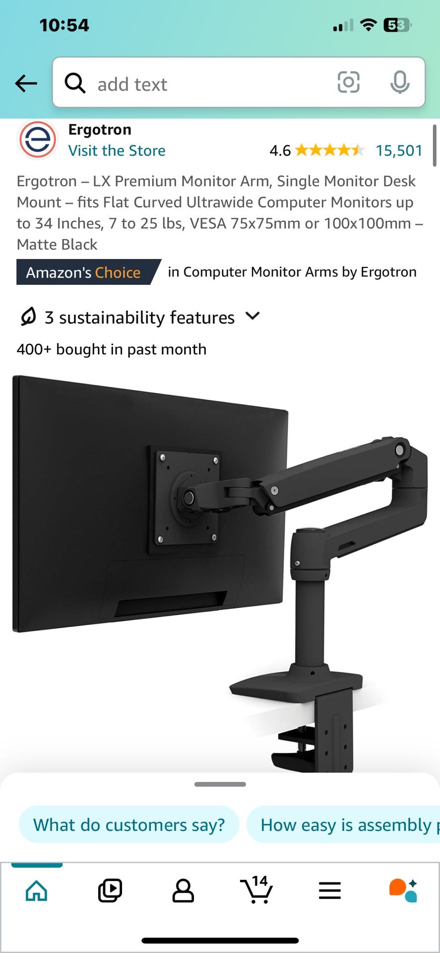 LX Premium Monitor Arm