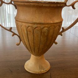 Vintage-Style Rustic Metal Trophy Urn