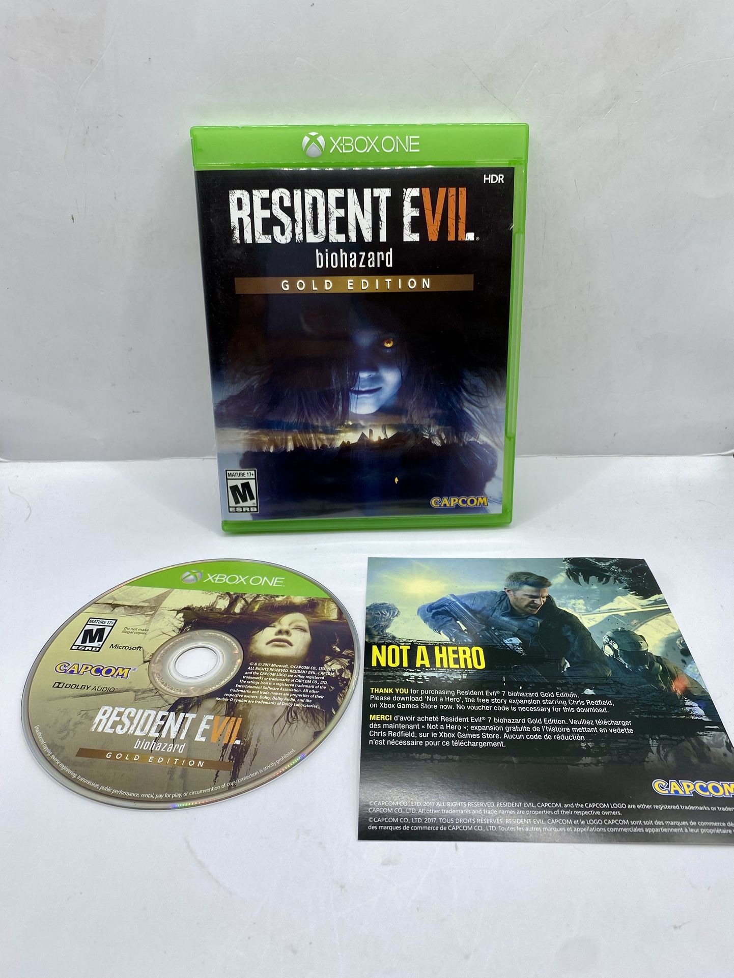 Resident Evil 7: Biohazard - Gold Edition - Microsoft Xbox One Tested Authentic