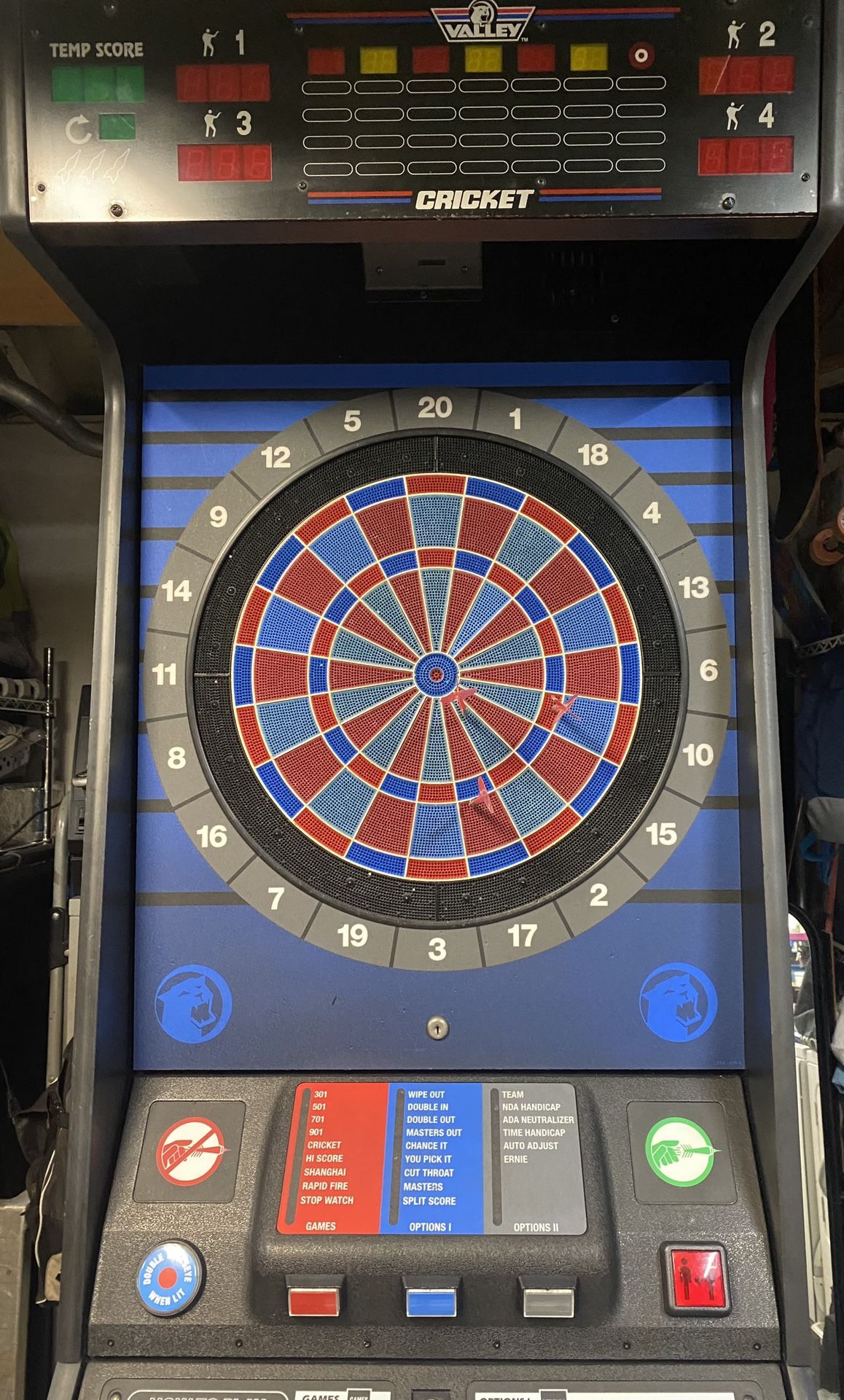 Valley Cougar Electronic Coin Operated Dart Board