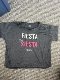 New Women’s Shirt No Tag Large Xoxo Fiesta Then  Siesta