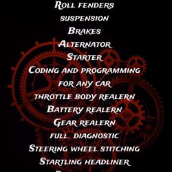 Fenders Rolling Parts Install Suspension Brake Transmission Engine Headliner Taillights Rims Silverado BMW Subaru Honda Miata E90 Steering Wheel Turbo