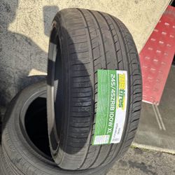 245-45-18 TBB TR-66 100W new 4 tires Free Mount Balance installation 245/45/18 llantas