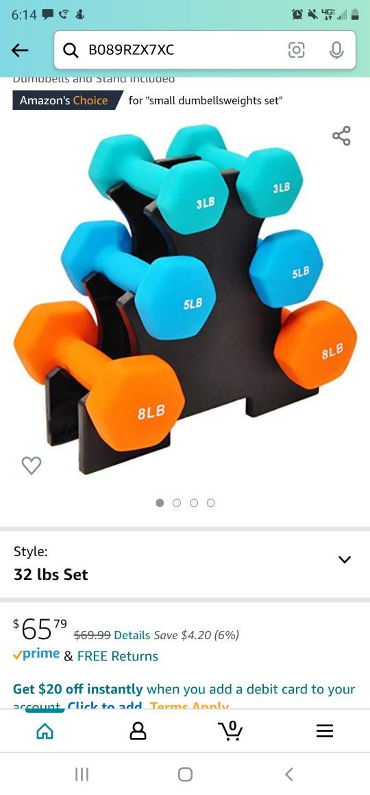 Sporzon! Neoprene Coated Dumbbell Set with Stand, 3 Pairs Dumbbells and Stand Included

