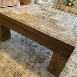 West Elm Solid Reclaimed Wood Square Coffee Table