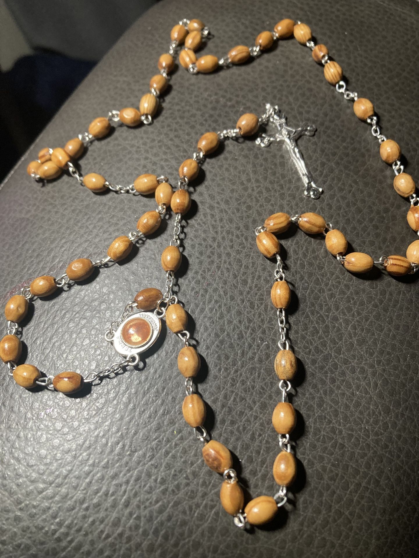 Olive Wood Rosery From Jerusalem