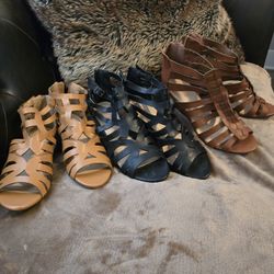 Just Fab Strappy Wedge Sandals