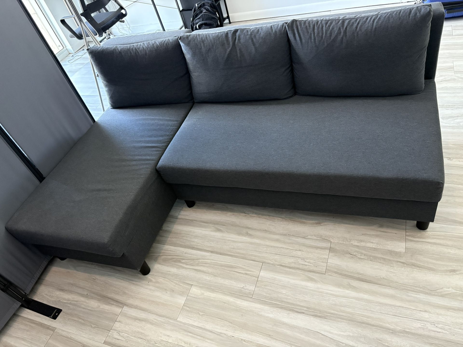 3-Seat Sleeper Sofa with Chaise & Storage Unit