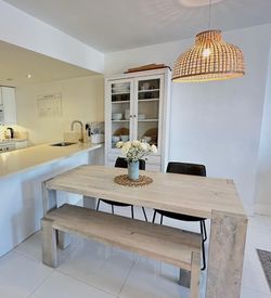 CB2  Blox 63” Wooden table with bench