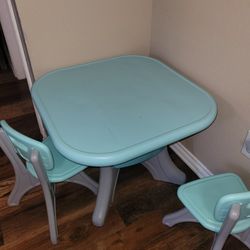 Teal Table In Great Condition