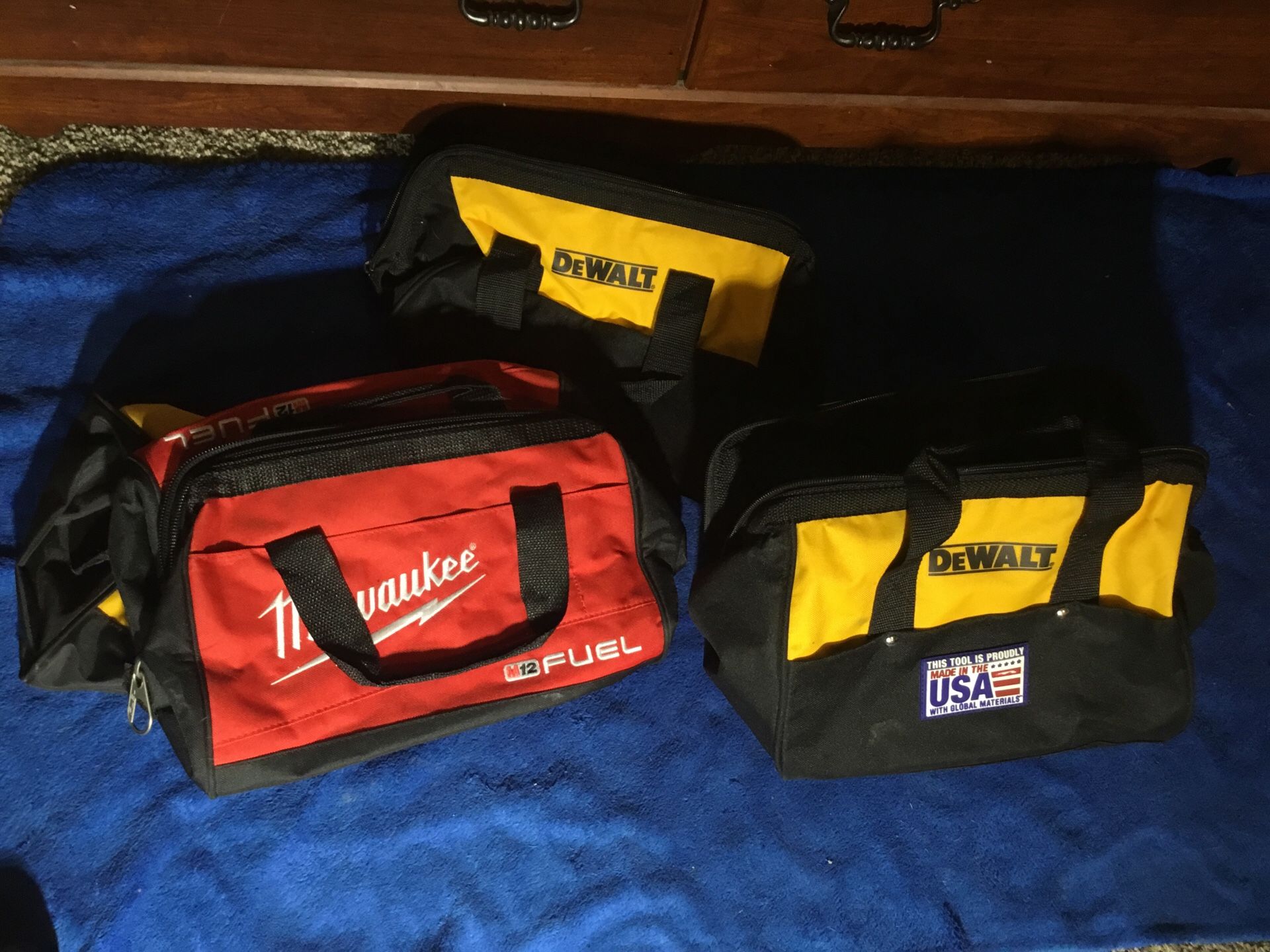 BRAND NEW Milwaukee & Dewalt BAGS!! Only 10 Each... bag Sale this weekend Only π₯π₯ππβοΈβοΈβοΈ