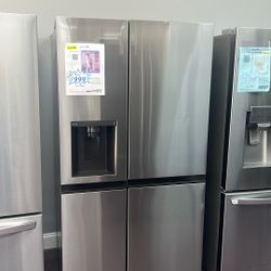 Refrigerator Stainless Steel Side By Side 36” In New Open Box And Scratch And Dents 