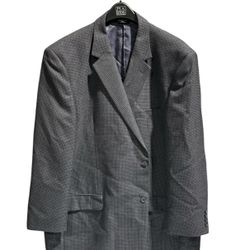 JOSEPH & FEISS GOLD mens Blue sport coat suit jacket blazer 52 Long 100% Wool