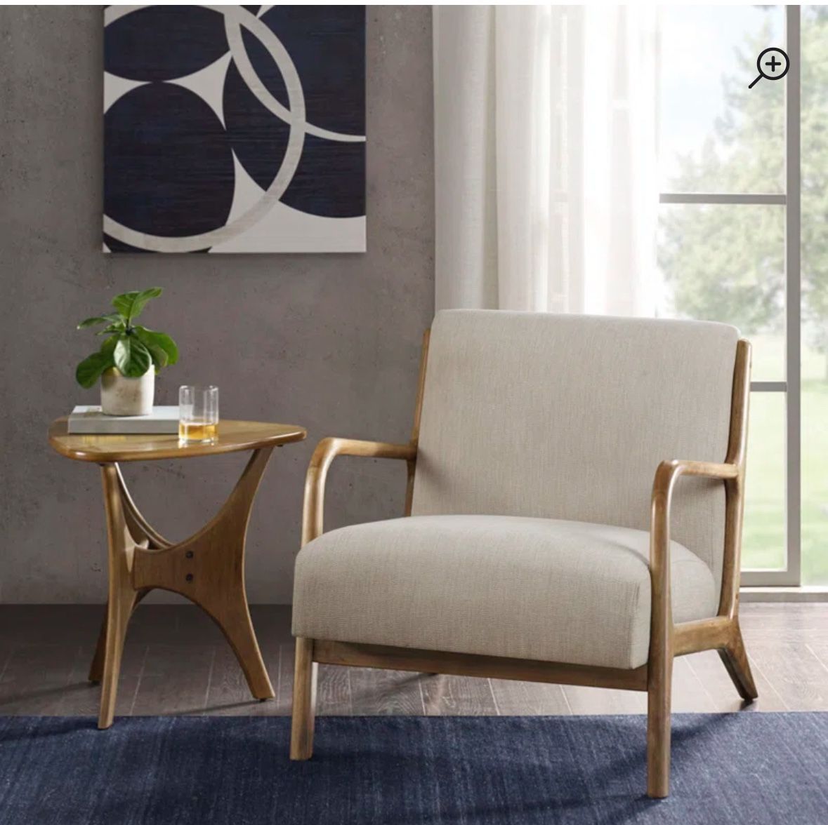Novak Upholstered Mid-Century Armchair (single Chair)
