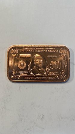 Copper $500 Bill Novelty Bar