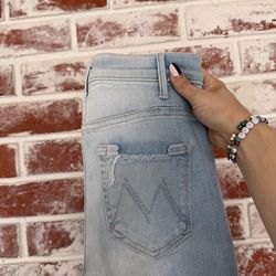 Mother Hustler Ankle Fray Denim Jean