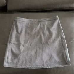 Gray Plaid Mini Skirt - XL