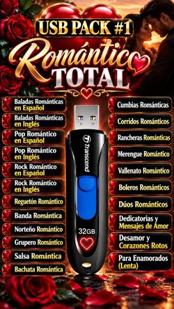 32GB USB Flash Drive – Romántico Total Pack
