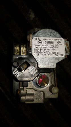 Bryant propane gas valve