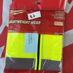 Milwaukee Large/X-Large Yellow Class 2 High Visibility Mesh Safety Vest with 1 Pocket