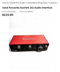 Scarlet 2i2 Interface