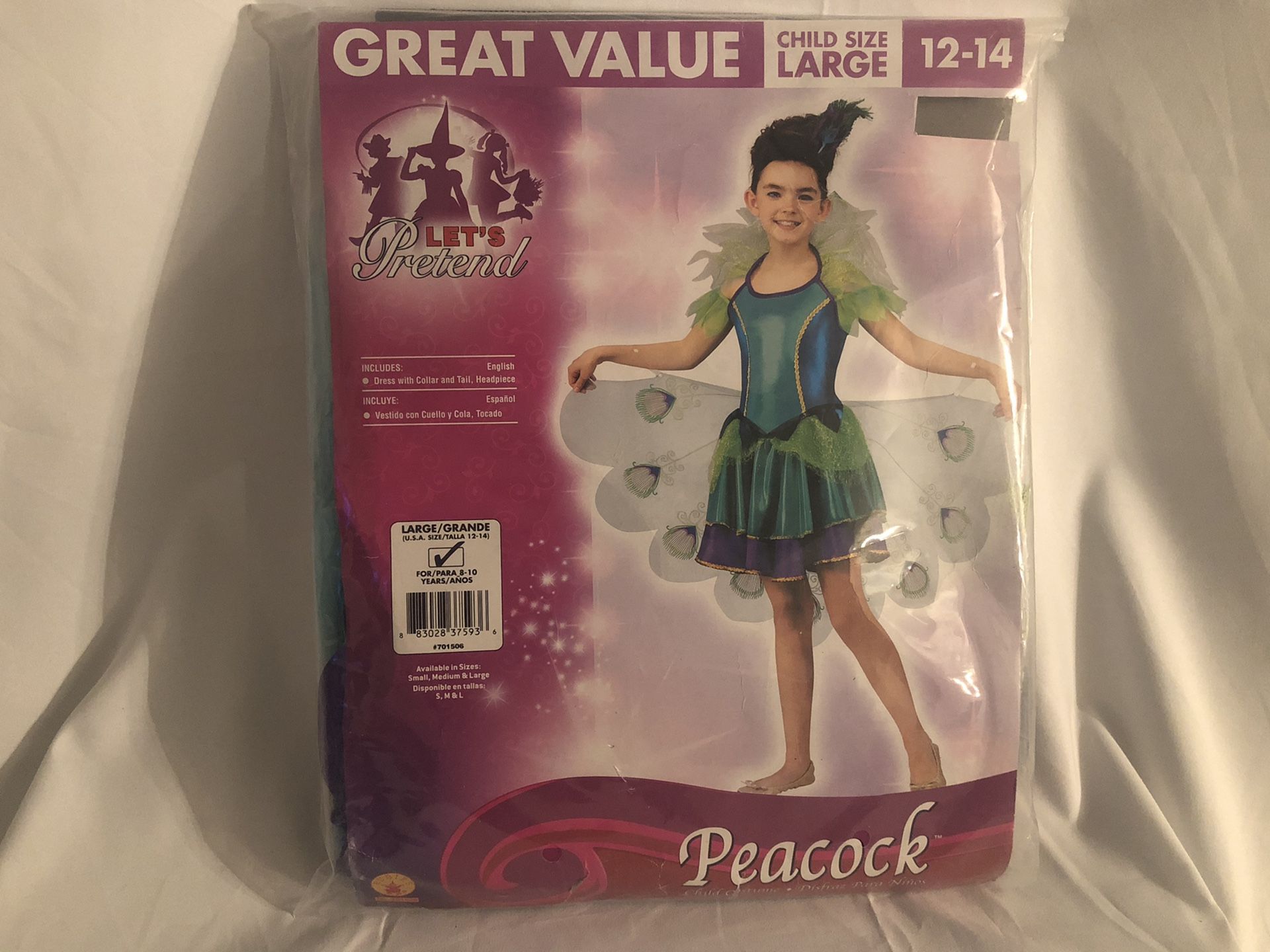 Peacock kids costume