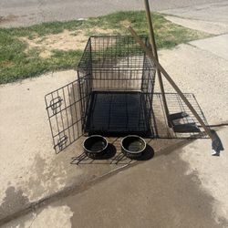 Small Dog Crate And Dog  Stuff All   $35