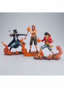 One Piece "Flame Brothers" Figure Set: Luffy, Ace & Sabo (ASL Trio Bundle)
