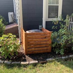 Wooden AC Unit Privacy Screen
