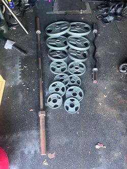 Olympic weights, Olympic Barbell and curl barbell