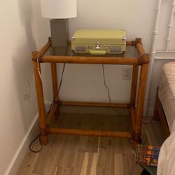 Vintage Rattan Side Table 