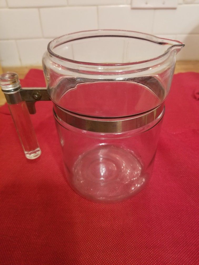 Vintage Pyrex percolator coffee pot flameware glass stove top for Sale in  Glendale, CA - OfferUp