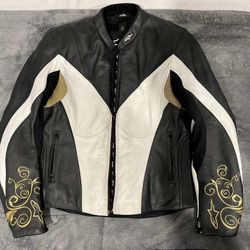 Alpinestars Stella Hard Leather Motorcycle jacket 10us